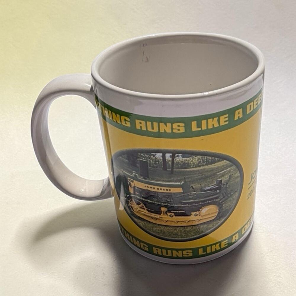 VTG John Deere Coffee Mug Tractor Farm Nothing Runs Like A Deere #31151
